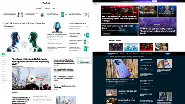 ۲۱ وبسایت و وبلاگ برتر برای اخبار فناوری